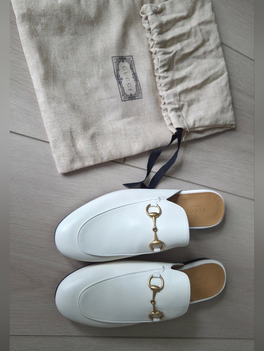 Autentic Womens Gucci Cream Color Pricetown Slippers